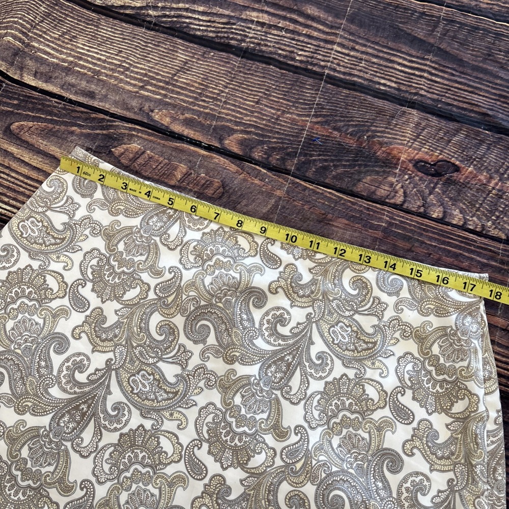 Brooks Brothers 346 Paisley Pencil Skirt Cotton Spandex Lined Size 14 - Picture 3 of 7
